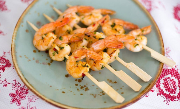 Pittige garnalenspiesjes | Keto.nl